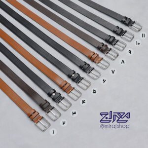 کمربند زبانه دار چرم طبیعی اعلا 1219