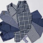 شلوار کتان خانگی 4 خانه