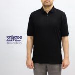 تیشرت پنبه مشکی نیم زیپ