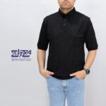 تیشرت پنبه جودون جاپی نقطه ای