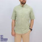 پیراهن پنبه لینن آستین کوتاه