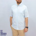 پیراهن پنبه لینن آستین کوتاه