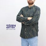 پیراهن پنبه کنفی یقه ایستاده