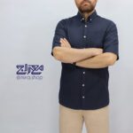 پیراهن پنبه لینن آستین کوتاه