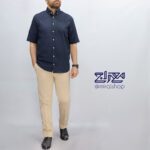 پیراهن پنبه لینن آستین کوتاه