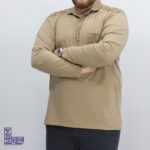 بلوز پنبه سنگ شور سایز بزرگ یقه دار