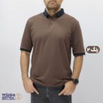 تیشرت پنبه کشی مارتن یقه سرمه ای