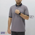 تیشرت پنبه کشی مارتن یقه سرمه ای