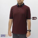 تیشرت پنبه کشی مارتن یقه سرمه ای