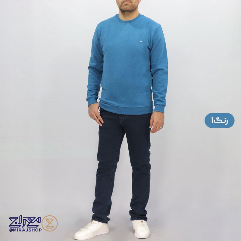 1 بلوز سلانیک مردانه پنبه ای یقه گرد