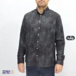 پیراهن پنبه کنفی مشکی مردانه