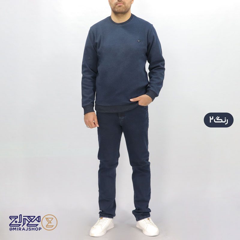 2.2 بلوز سلانیک مردانه پنبه ای یقه گرد