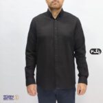 پیراهن پنبه کنفی مشکی مردانه