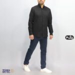 پیراهن پنبه کنفی مشکی مردانه