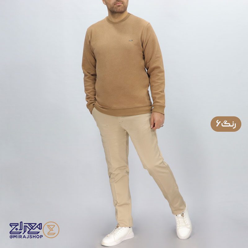 6 بلوز سلانیک مردانه پنبه ای یقه گرد