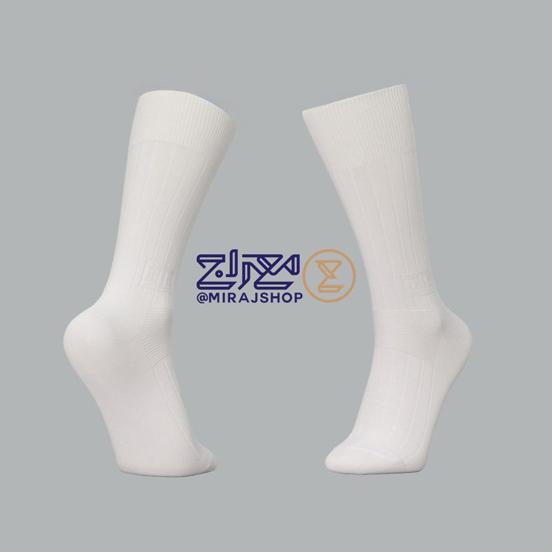 دوسیلدر جوراب مردانه دو سیلندر نانو آنتی باکتریال ساقدار سفید