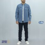 پیراهن پنبه جین یقه فرنچ مردانه