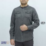 پیراهن پنبه جین یقه فرنچ مردانه