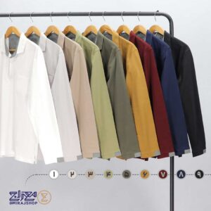 بلوز مردانه پنبه ای یقه دار