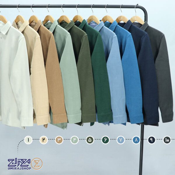 بلوز مردانه پنبه سلانیک یقه دار