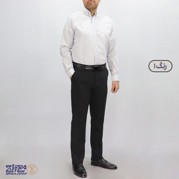 پیراهن مردانه پنبه چاپی مدل آرمان