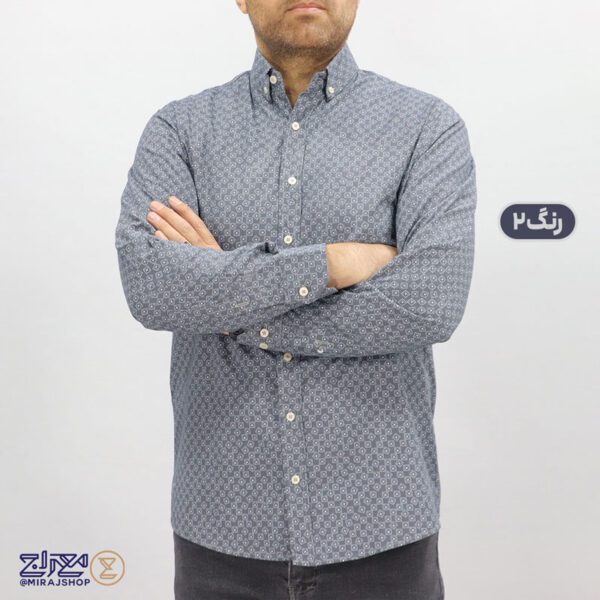 پیراهن مردانه پنبه چاپی مدل آرمان