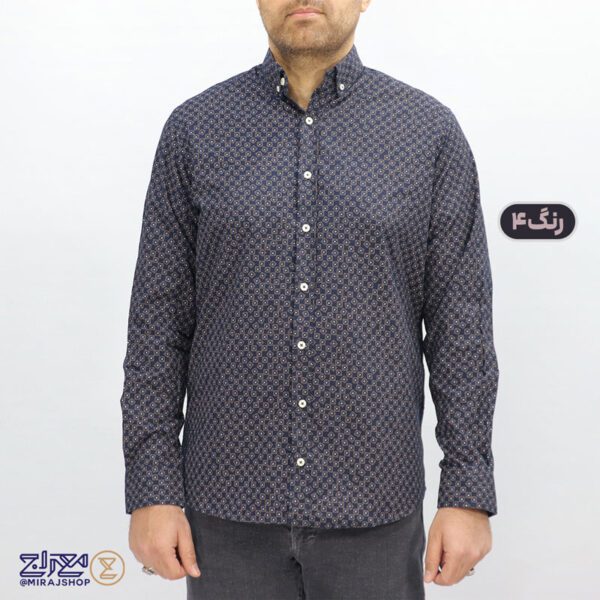 پیراهن مردانه پنبه چاپی مدل آرمان
