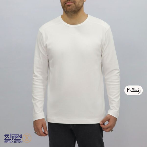 بلوز مردانه پنبه فانریپ یقه گرد
