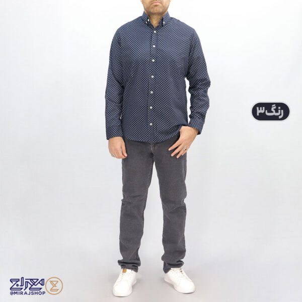 پیراهن مردانه پنبه چاپی مدل سورنا