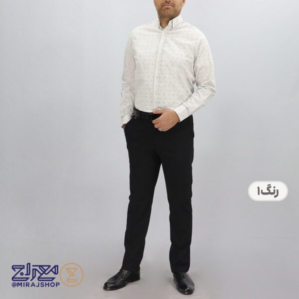 پیراهن مردانه پنبه چاپی مدل دامون