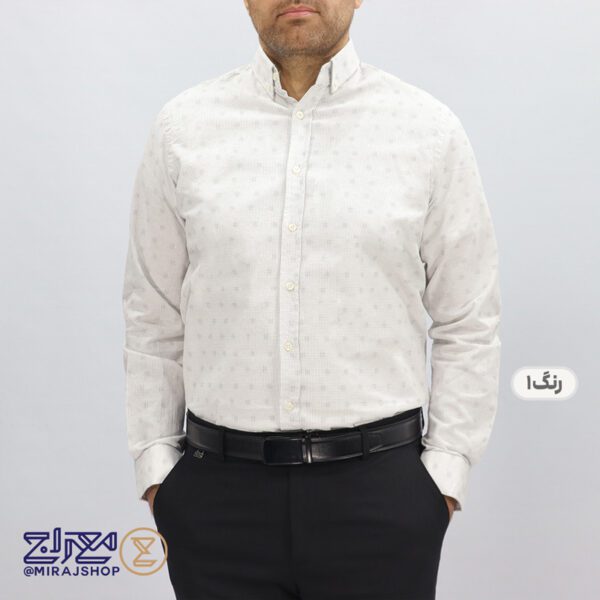 پیراهن مردانه پنبه چاپی مدل دامون