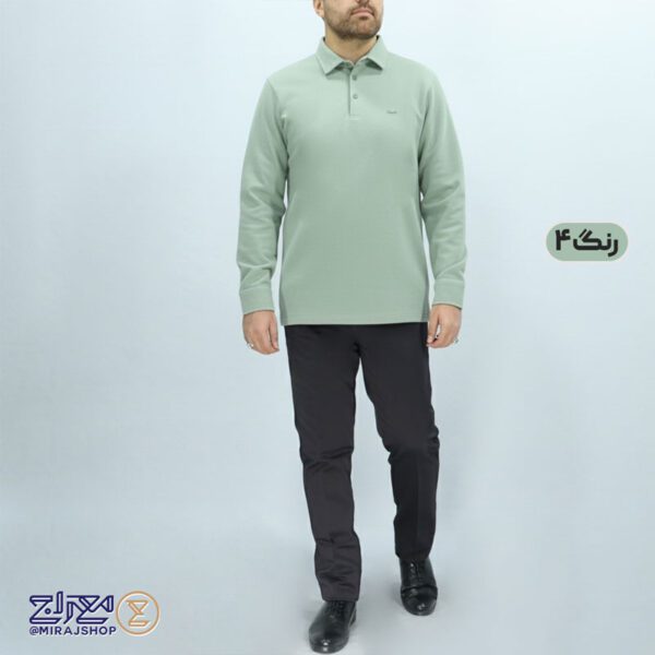 بلوز مردانه پنبه سلانیک یقه دار