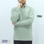 بلوز مردانه پنبه سلانیک یقه دار