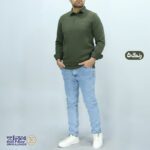 بلوز مردانه پنبه سلانیک یقه دار