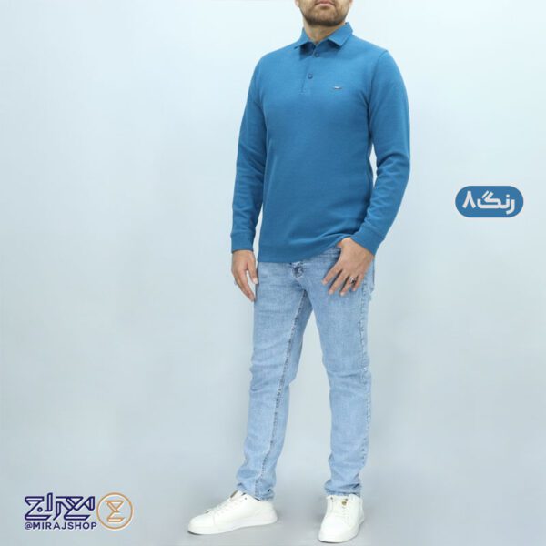 بلوز مردانه پنبه سلانیک یقه دار
