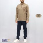 بلوز مردانه پنبه ای یقه فرنج دکمه بندی