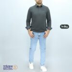 بلوز مردانه پنبه سلانیک یقه دار