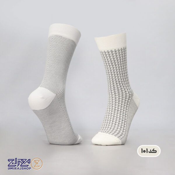 جوراب مردانه پنبه ای ژاکارد دو فیس