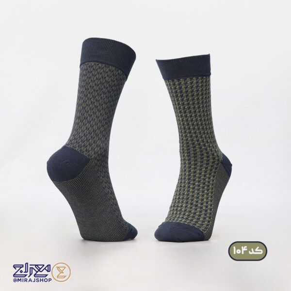 جوراب مردانه پنبه ای ژاکارد دو فیس