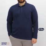 بلوز مردانه پنبه ای یقه دار سایز بزرگ