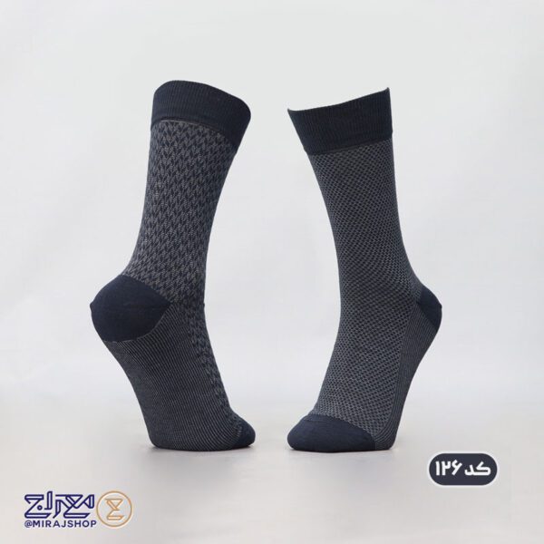 جوراب مردانه پنبه ای ژاکارد دو فیس