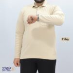 بلوز مردانه پنبه ای یقه دار سایز بزرگ