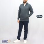 سویشرت مردانه پنبه جودون نیم زیپ