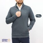 بلوز مردانه پنبه جودون نیم زیپ