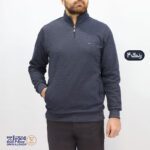 سویشرت مردانه پنبه جودون نیم زیپ