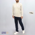 بلوز مردانه پنبه ای یقه فرنج دکمه بندی
