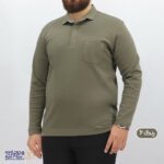 بلوز مردانه پنبه ای یقه دار سایز بزرگ