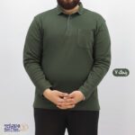 بلوز مردانه پنبه ای یقه دار سایز بزرگ