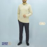 بلوز مردانه یقه کوبایی پنبه کشی ماراتن