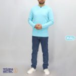 بلوز مردانه یقه کوبایی پنبه کشی ماراتن